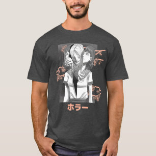 Horror-Manga-Shirt japanischer Manga Anime Mädchen T-Shirt