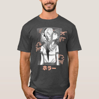 Horror-Manga-Shirt japanischer Manga Anime Mädchen T-Shirt