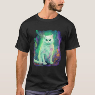 Horror Monster Geist Katze Geist Halloween T-Shirt