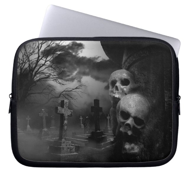 Horror Move Fans Gotischer Friedhof Laptopschutzhülle (Vorderseite)