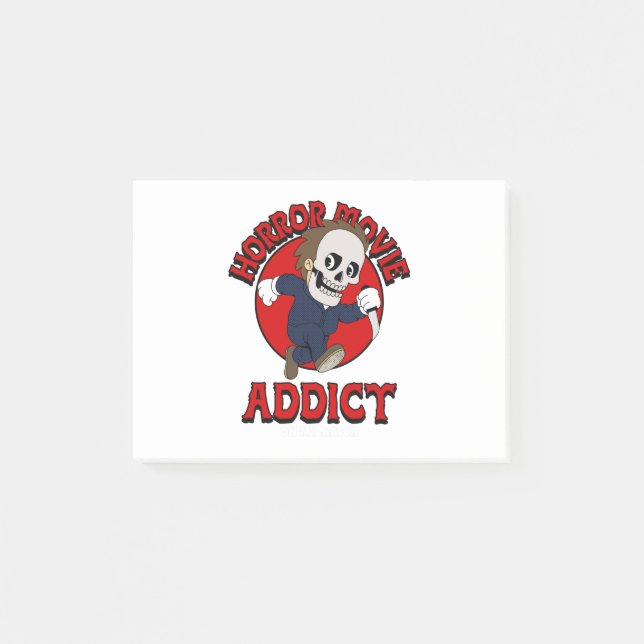 Horror Movie Addict Post-it Klebezettel (Vorderseite)