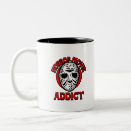 Horror Movie Addict Zweifarbige Tasse