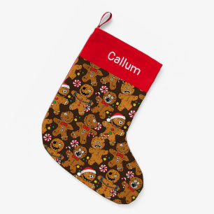 Horror Movie Creepy Gingerbread Man Kleiner Weihnachtsstrumpf