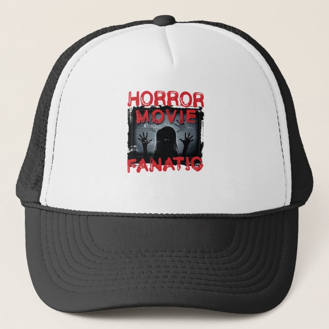 Horror Movie Fanatic Beängstigend Films Truckerkappe (Vorderseite)