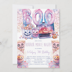 Horror Movie Night Halloween Sleepover Einladung