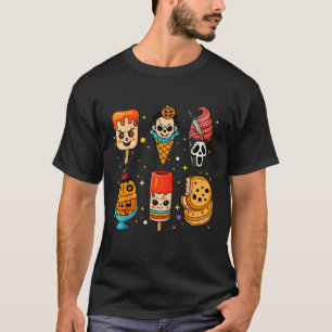 Horror Movie Popsicle Summer Halloween Sommer T-Shirt