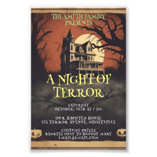 Horror Movie Poster Halloween-Party Einladung