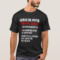 Horror Movie Rules 80s film d'horreur TShirt
