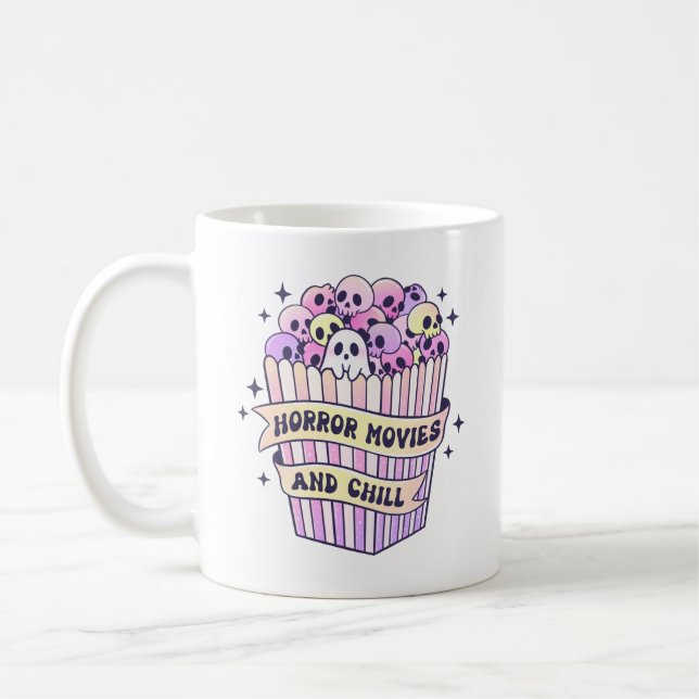 Horror Movies and Chill Niedlich Halloween Kaffeetasse (Links)
