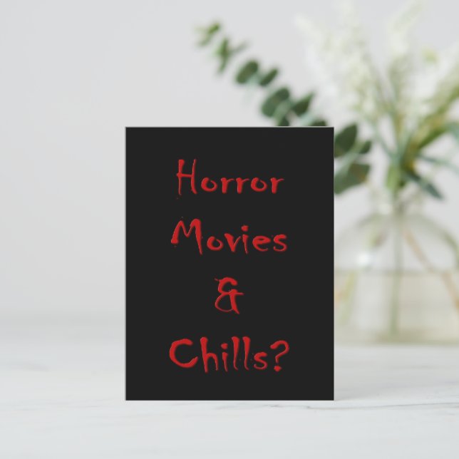 Horror Movies & Chills? Postkarte (Stehend Vorderseite)