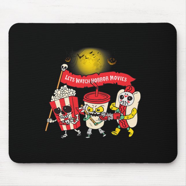 Horror Movies Halloween Funny Ghost Skeleton Mousepad (Vorne)