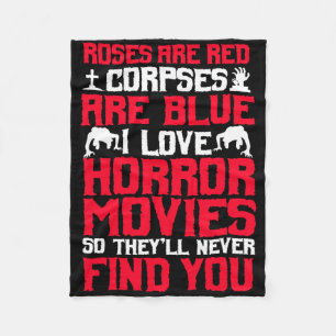 Horror Movies Thriller Halloween Fans Beängstigend Fleecedecke