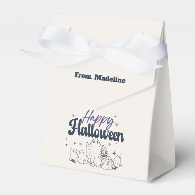 Horror nachts Einladungen zum niedlichen Halloween Geschenkschachtel (Vorderseite)