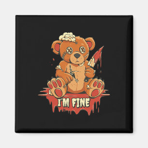 Horror Niedlich Vampire I'm Fine Bar Halloween Cam Magnet