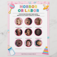 Horror oder Arbeit [Kindergrundfarbe rosa]