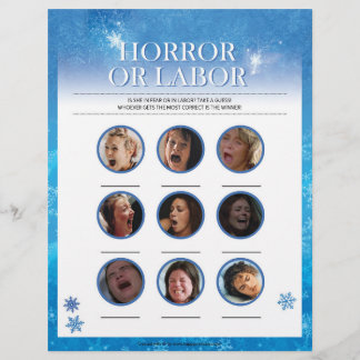 Horror oder Arbeit [Schneeblau] Briefbogen