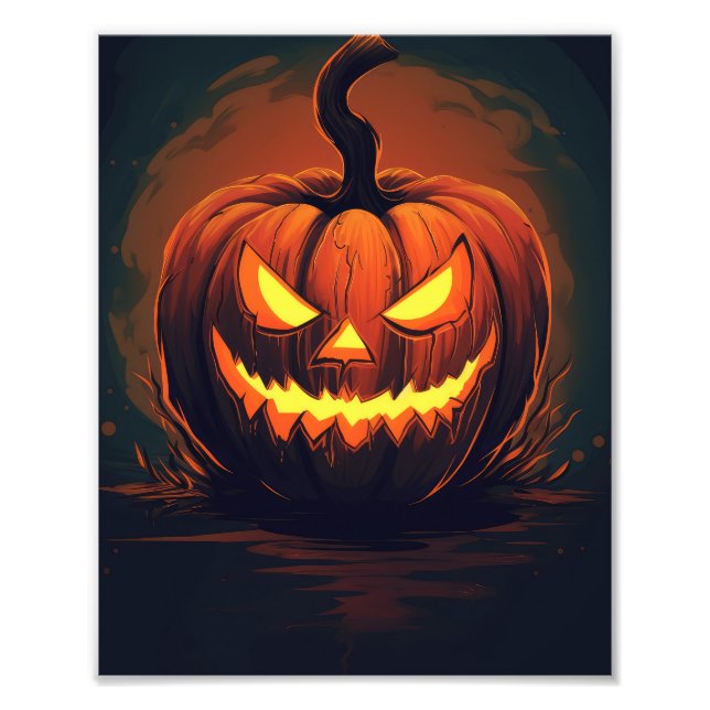 Horror Pumpkin Halloween Fotodruck (Vorne)