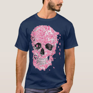 , Horror Skull Cherry Blossom, Japanese Sakura T-Shirt