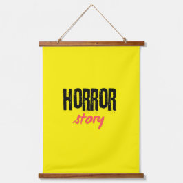 Horror Story Wandteppich Mit Holzrahmen