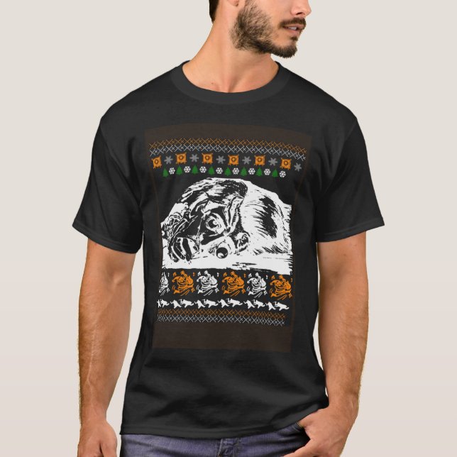 Horror Ugly Christmas Tea Christmas  Xmas T-Shirt (Vorderseite)