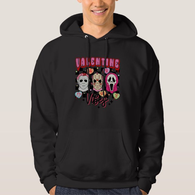 Horror valentines retro Valentineu2019s Day Valent Hoodie (Vorderseite)
