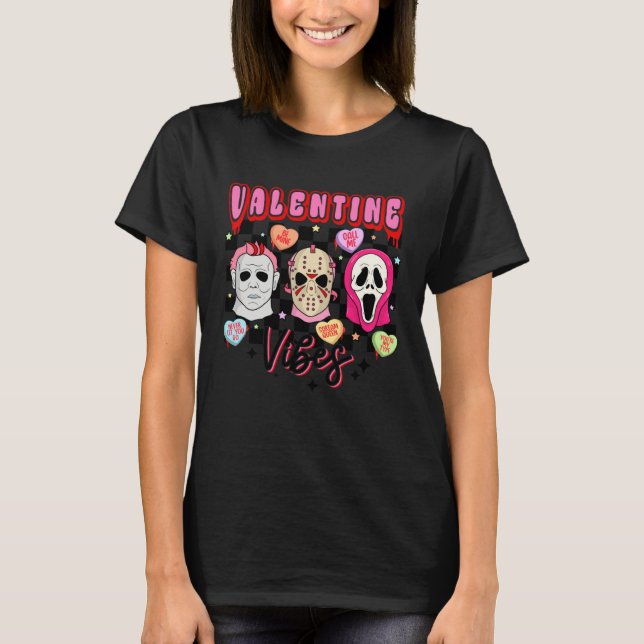 Horror valentines retro Valentineu2019s Day Valent T-Shirt (Vorderseite)