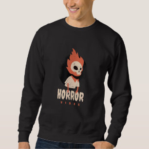 Horror Vibes Flaming Skull Sweatshirt