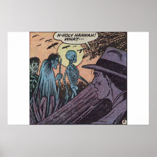 Horror Vintage Comic für Comic Buchliebhaber in de Poster