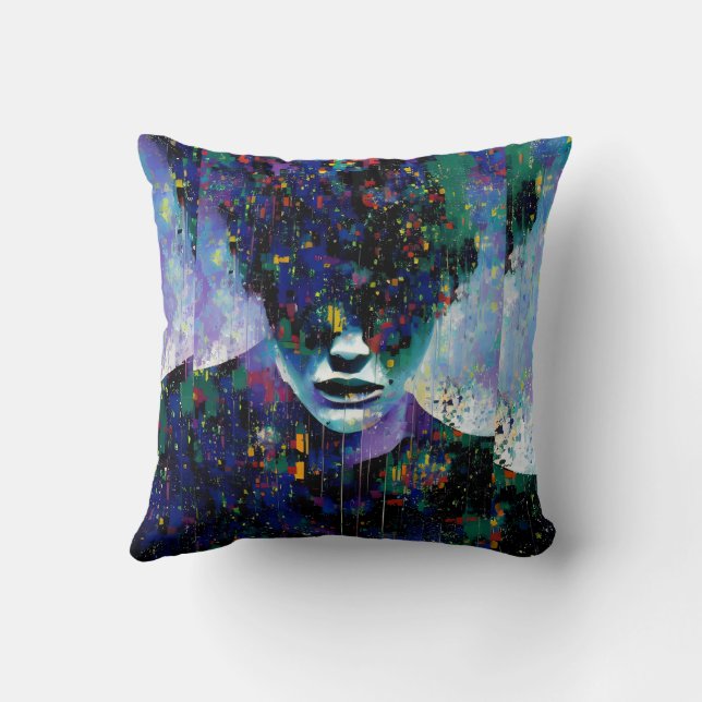 Horror von alles - Ken Gage Surreal Art Kissen (Rückseite)