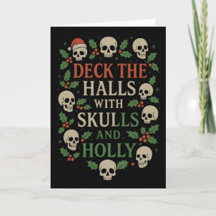 Horror Weihnachtsdesign für Goth Skull Liebhaber Karte