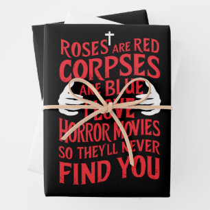 Horrorfilm-Fans Halloween Gruselfilm  Geschenkpapier Set