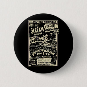 Horrorfilm-Monster Mumie Dracula Werwolf Button