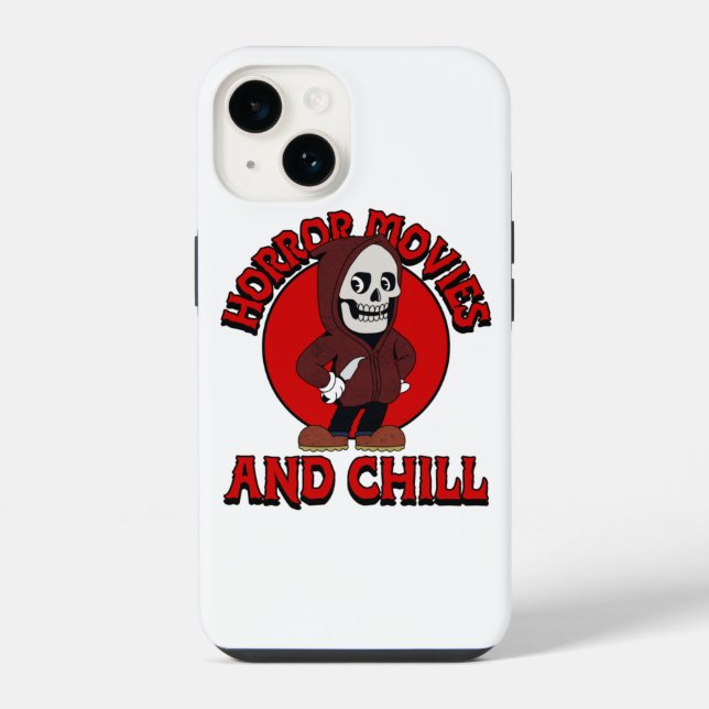 Horrorfilme und chillen iPhone 14 hülle (Rückseite)