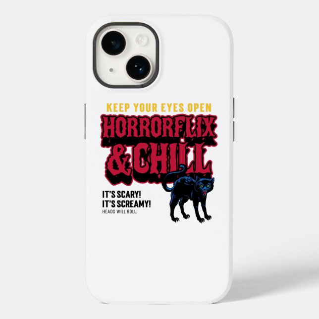 Horrorflix und Chill Case-Mate iPhone 14 Hülle (Rückseite)