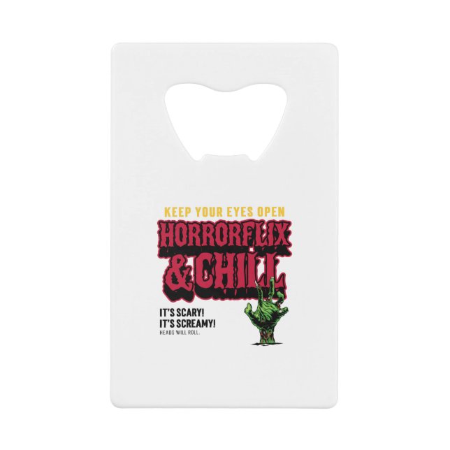 Horrorflix und Chill Geldbeutel Flaschenöffner (Vorderseite)