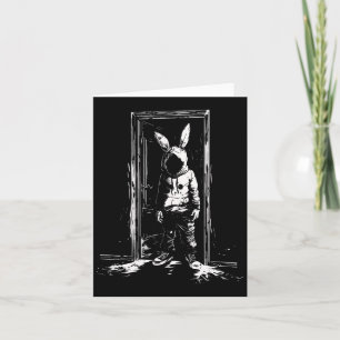 Horrorkaninchen-Maskenmann-Hase Alt Goth Schlächte Karte