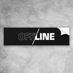 Hors ligne   Autocollant pare-chocs Geek Humour