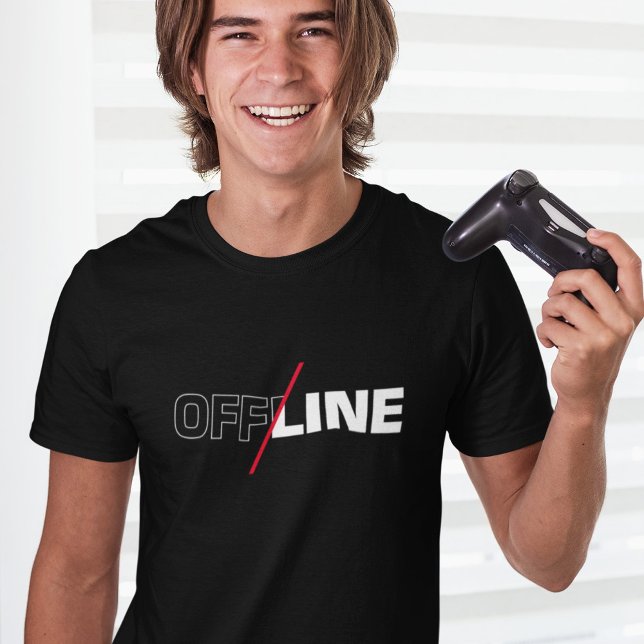 Hors ligne | T-Shirt d'humour geek (Créateur téléchargé)