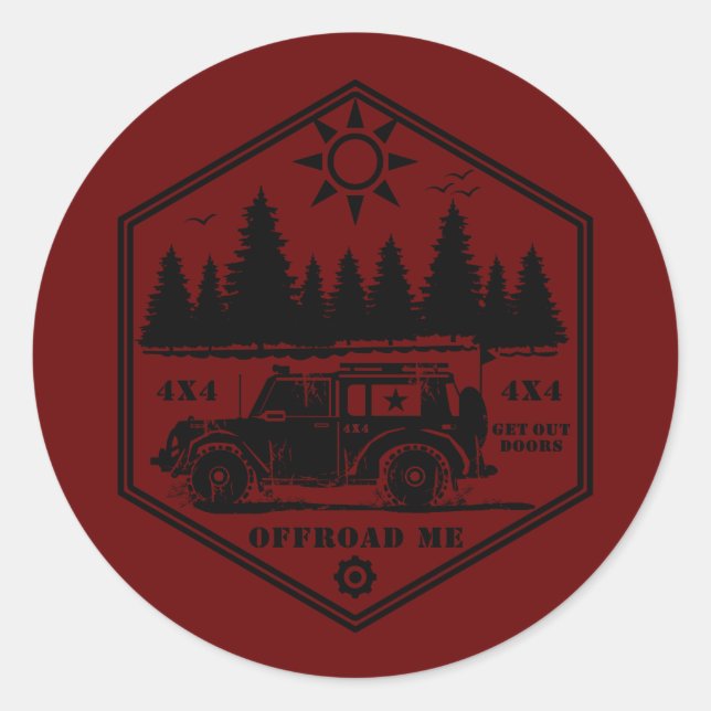 HORS ROUTE MOI Sticker Wilderness R Classic Round (Devant)