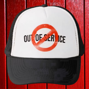 Hors Service   Casquette de camionneur avec barre 