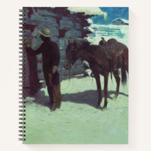 Horse and Cowboy Winter Snow Notizbuch