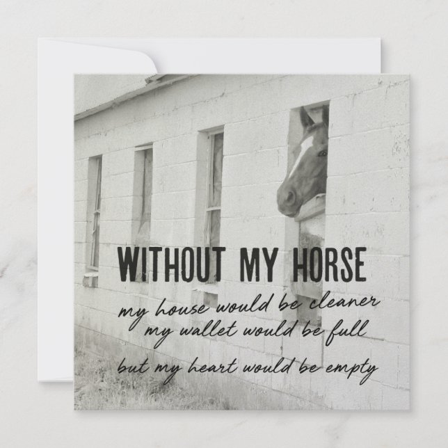 HORSE AND HEART 5.25 x 5.25 card Einladung (Vorderseite)