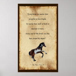 "Horse Angels" Poster im Stile eines Pergaments