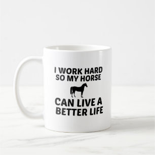 HORSE ARBEIT BESSERES LEBEN KAFFEETASSE