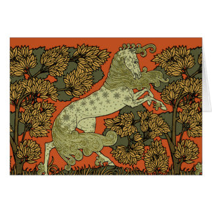 Horse Arts médiévaux Artisanat Art Nouveau