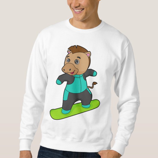 Horse as Snowboarder with Snowboard Sweatshirt (Vorderseite)