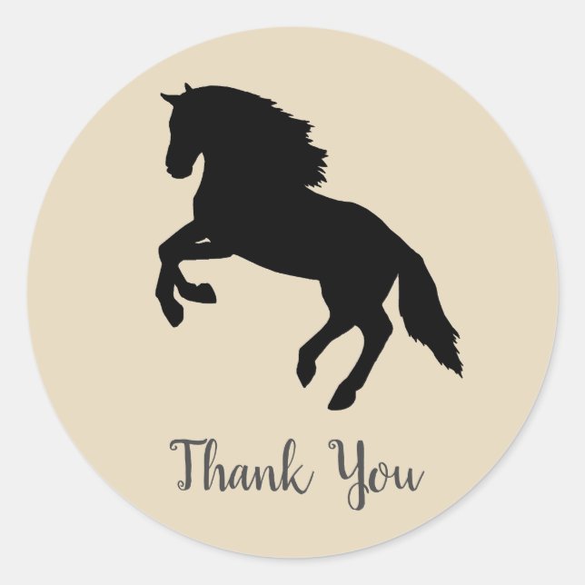 Horse Barnyard Farm Party Danke Stickers (Vorderseite)