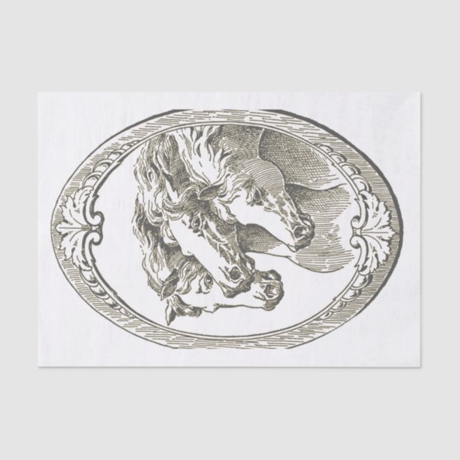 Horse Cameo Seidenpapier (Vorderseite)
