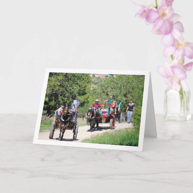 Horse Carts in Park Karte (Orchidee)