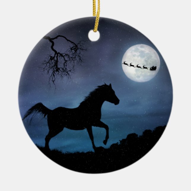 Horse Christmas Ornamet Keramikornament (Vorne)